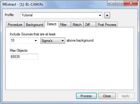 Mira Pro x64 User's Guide - Properties for the Source Extraction Tutorial