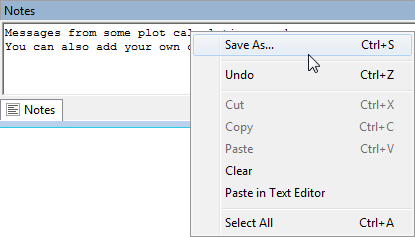 Mira Pro x64 User's Guide - Plot Notes Pane